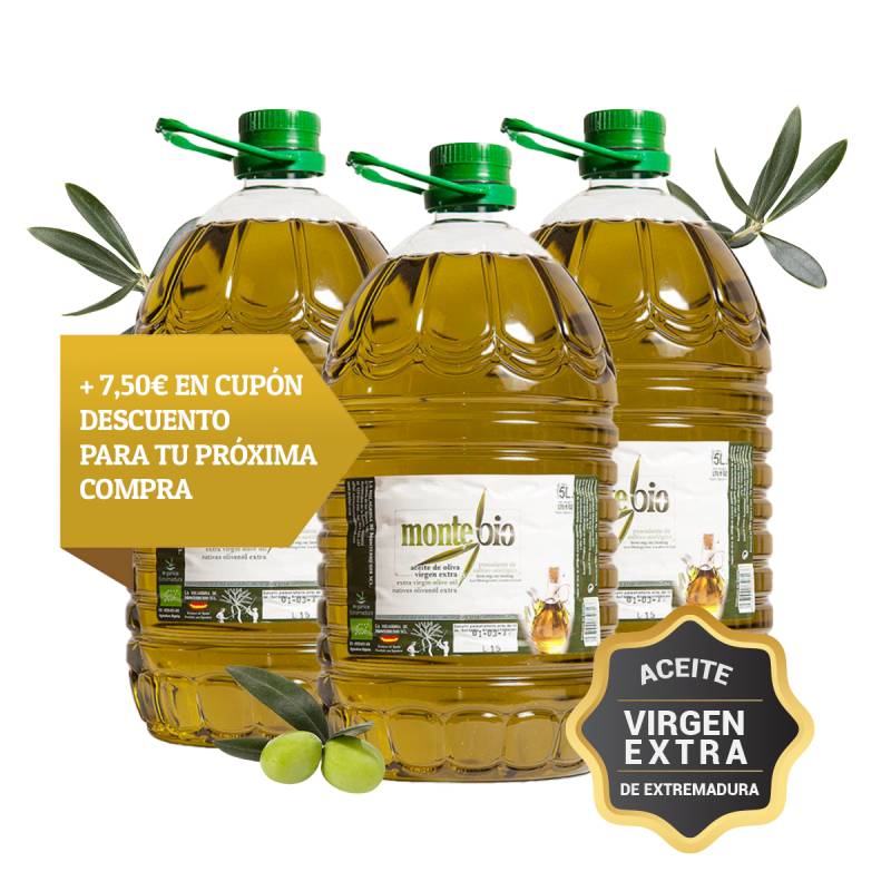 OFERTA: 3 Botellas 5 Litros Montebio (ECOLÓGICO) + 7,50€ en cupón DESCUENTO